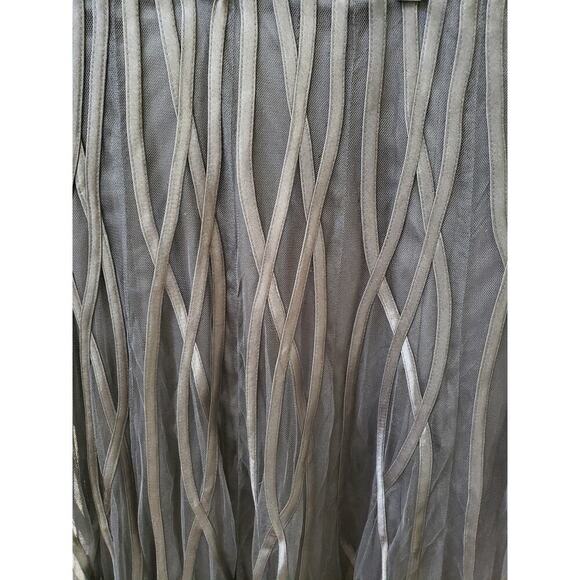 ModeLia Straight Skirt Womens Size 3XL Black Chiffon Lined Layered Side Zip - Picture 12 of 13